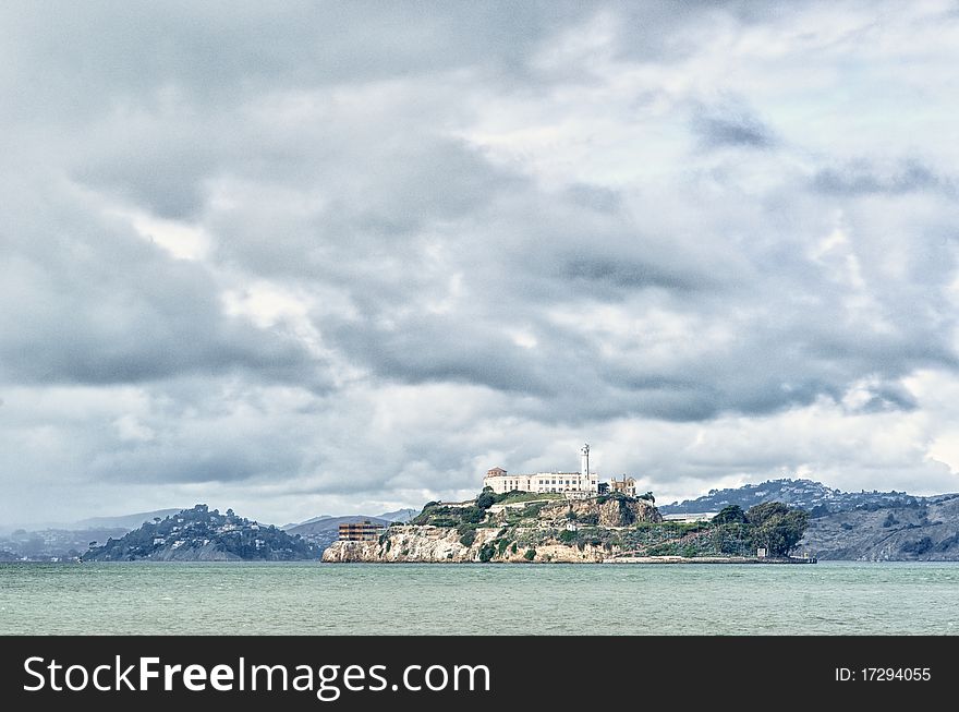 Alcatraz shines in the light of a San Francisco morning before a thunderstorm. Alcatraz shines in the light of a San Francisco morning before a thunderstorm.