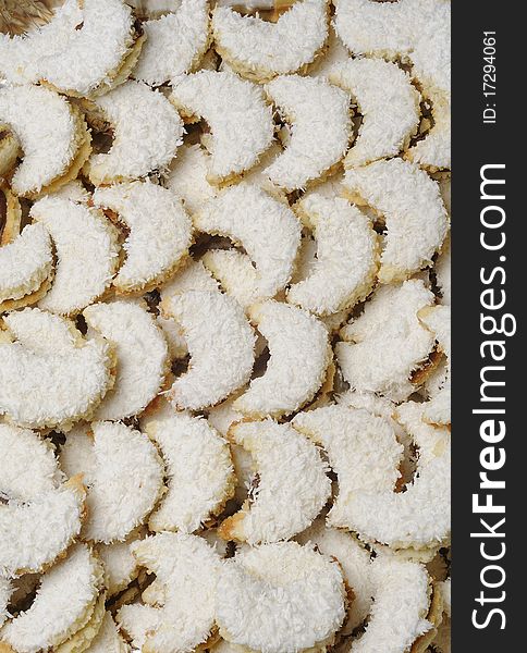 Detail of christmas biscuits with cocoa