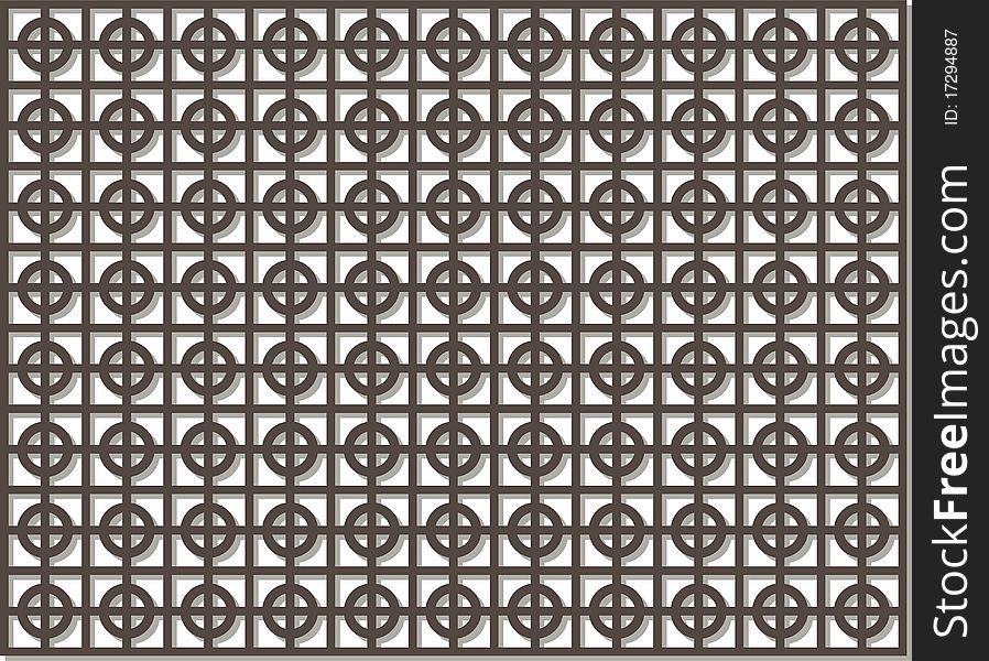 Abstract retro brown  background with circles and squares. Abstract retro brown  background with circles and squares