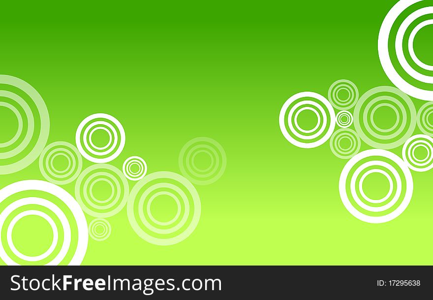 Green circle abstract. Gradient green disco