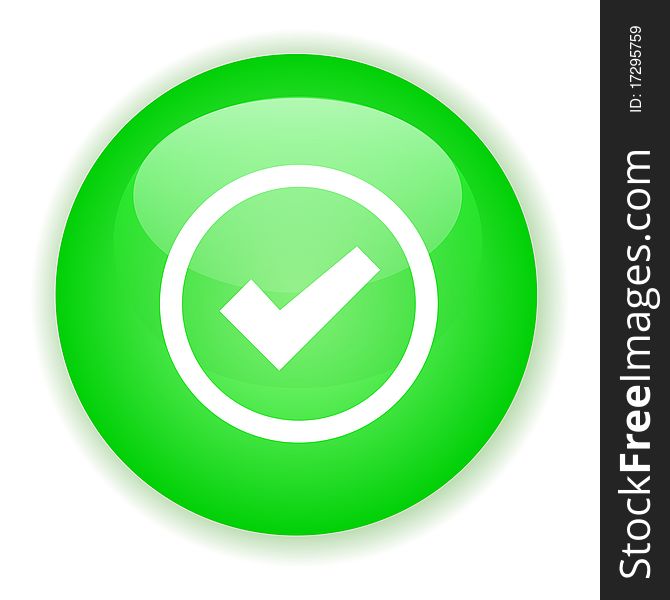 Green signle checked button