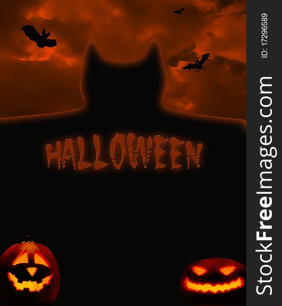 Background illustration for Halloween party. Background illustration for Halloween party