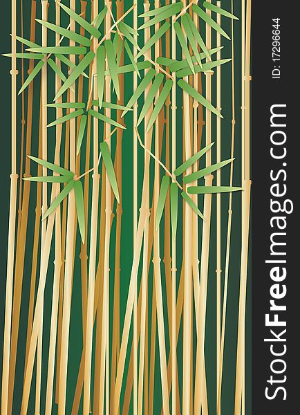 Bamboo thickets. A vector seamless structure
