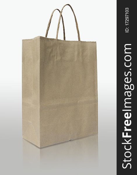 Brown paper bag. Made from used paper. Brown paper bag. Made from used paper.