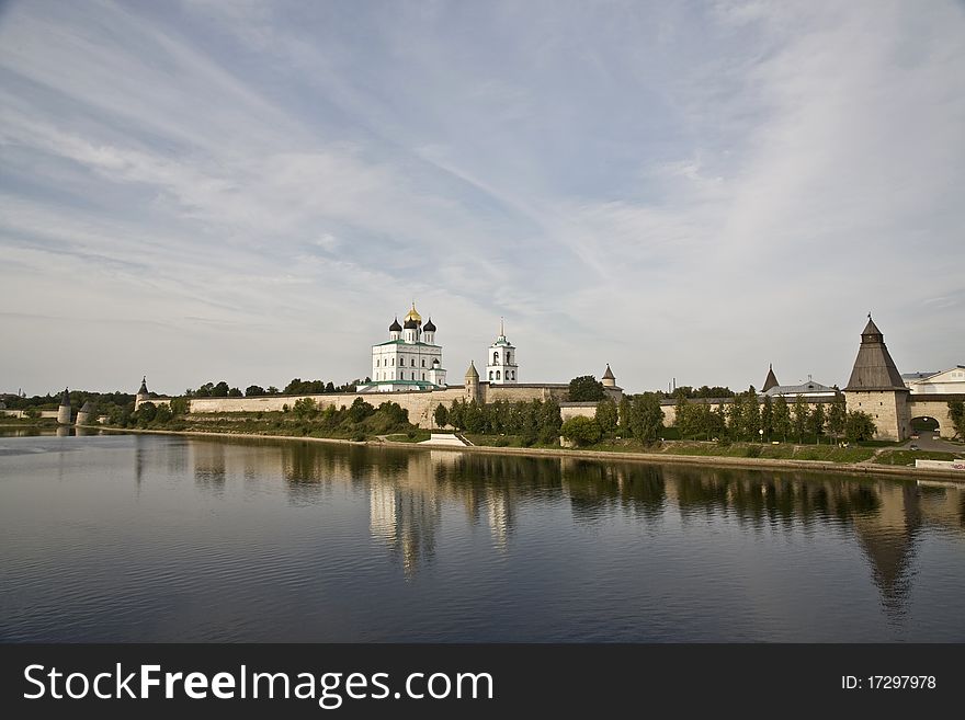 Pskov Kremlin in the summer