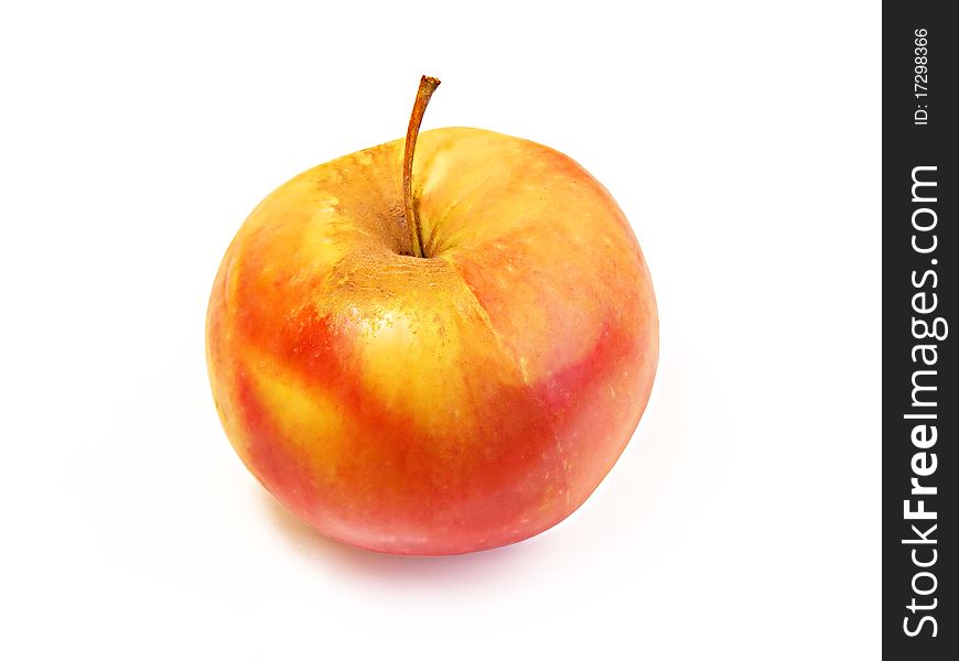 Photo of an apple isolated on white background