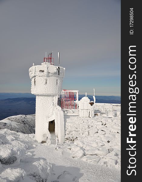 Meteorological station on the mountain top