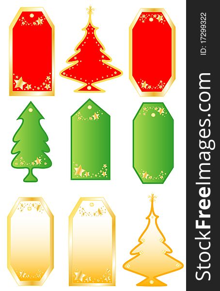 Collection Christmas colors labels, nameplate frame for text, vector. Collection Christmas colors labels, nameplate frame for text, vector