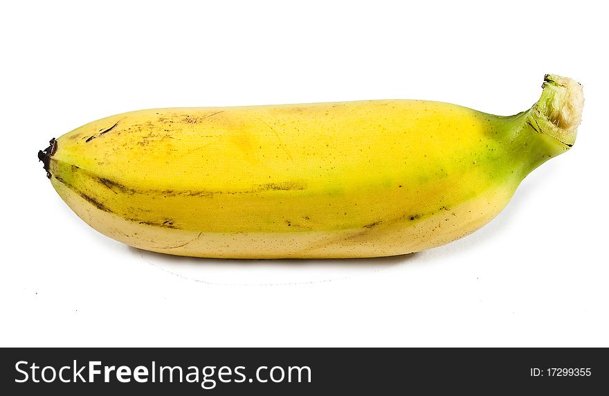 Banana (Pisang Mas) on white. Banana (Pisang Mas) on white