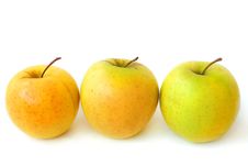 Three Apples Stock Photos