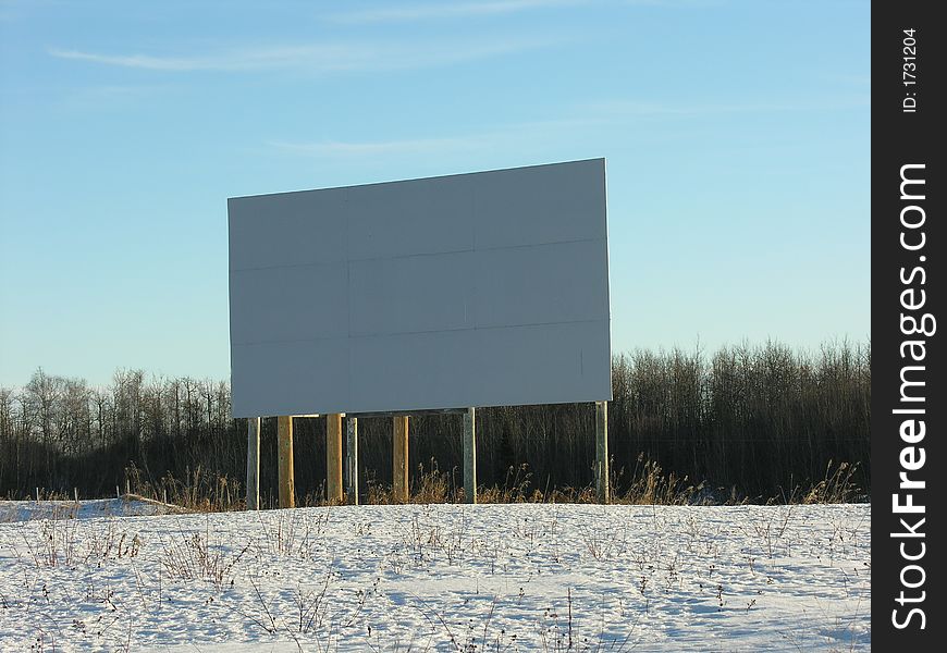 A blank roadside billboard to add your message to. A blank roadside billboard to add your message to