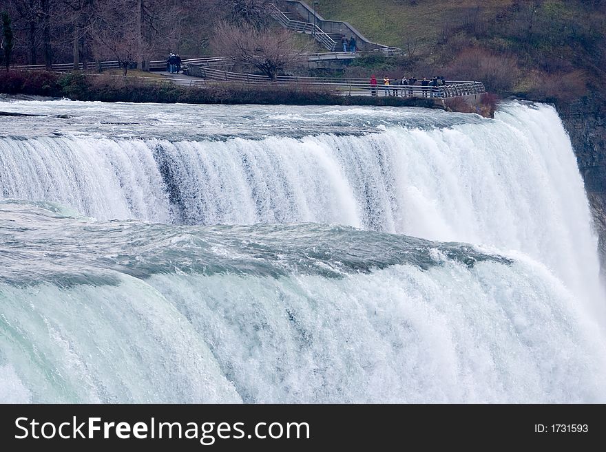 Niagara Falls US side; shot with short exposure to hold detail in water