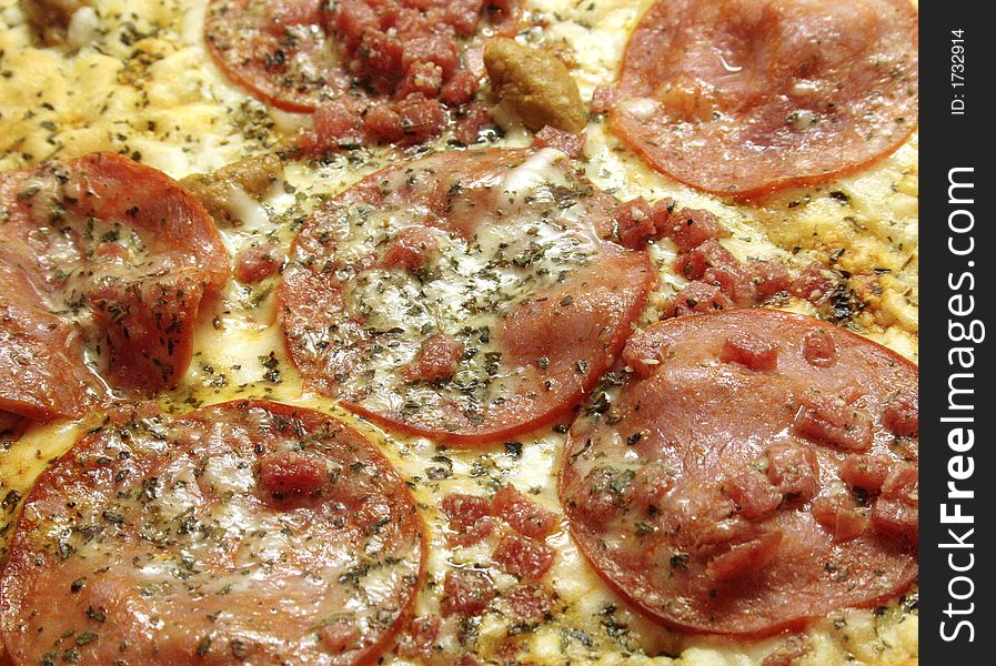 Close up of hot, delicious, pepproni pizza. Close up of hot, delicious, pepproni pizza