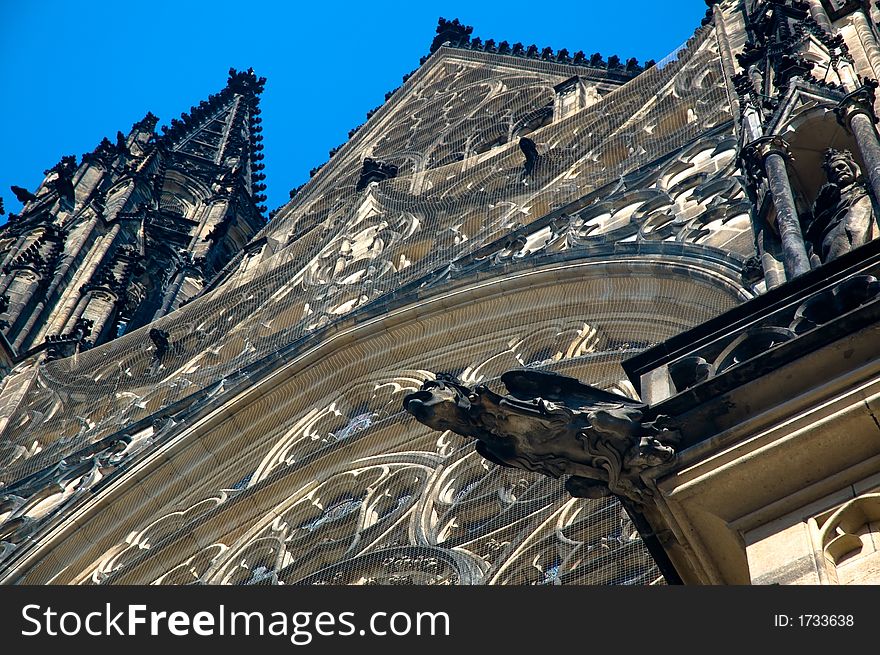 St. Vitus Cathedral detail in Prague Castle. St. Vitus Cathedral detail in Prague Castle.