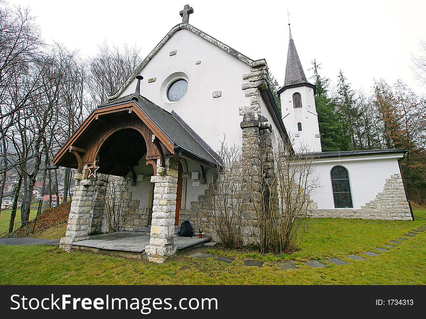 Small Nice Chapel in Swiss Village. Small Nice Chapel in Swiss Village