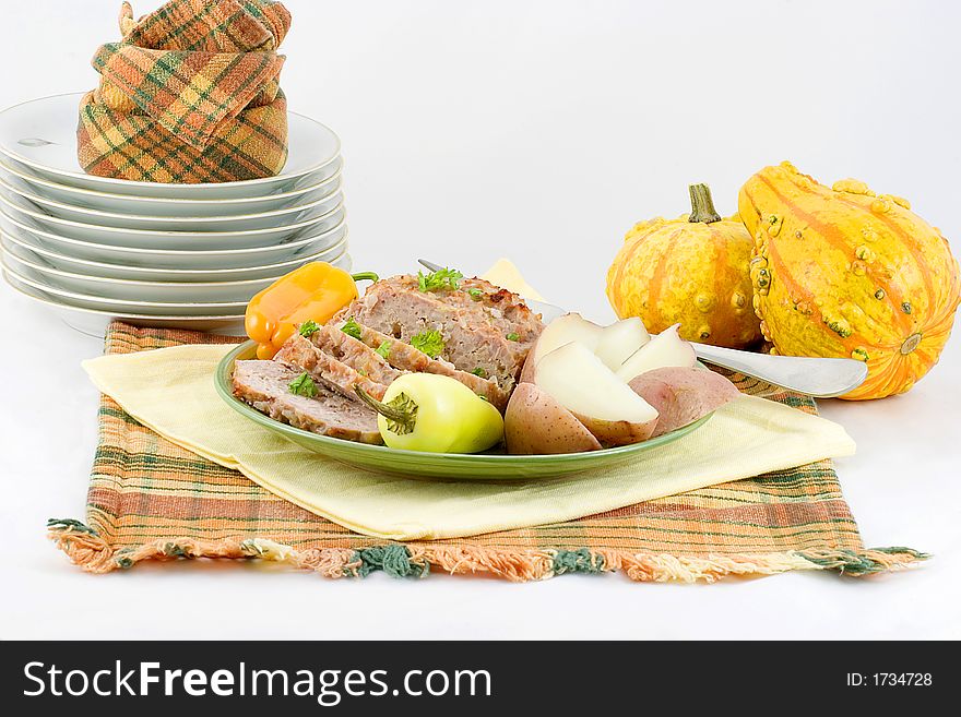 Veal and pork, left over from stuffed cabbage, makes a tasty loaf for a meal or sandwiches. Veal and pork, left over from stuffed cabbage, makes a tasty loaf for a meal or sandwiches.