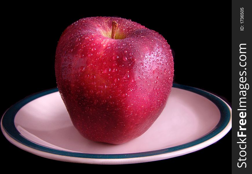 Sparkling Fresh and Refreshing Red Delicious Apple