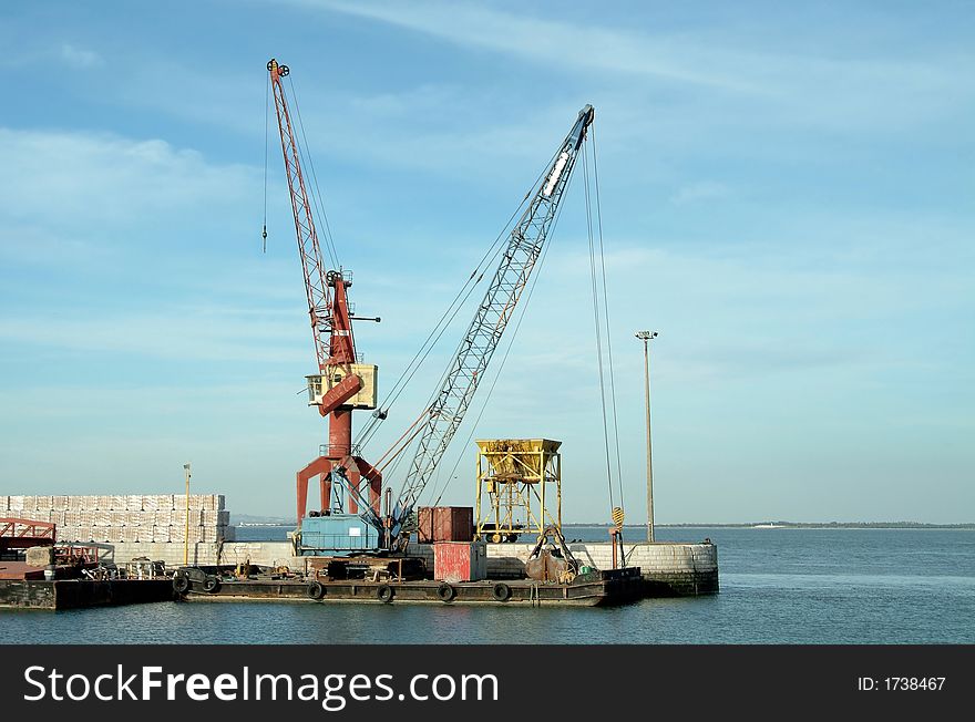 Cranes on port