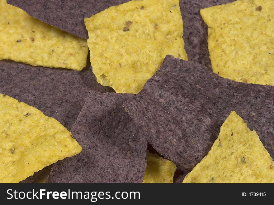 Purple And Yellow Corn Chips Are Yummy