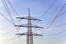 Electrical Tower With Sky Stock Photos
