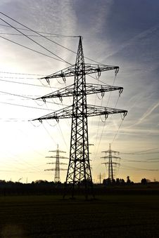 Electrical Tower With Sky Royalty Free Stock Photo