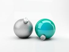 Two Turquoise Balls Royalty Free Stock Image