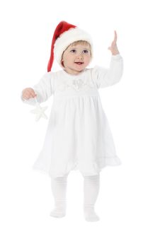 Cute Baby In Santa S Hat Royalty Free Stock Image Cute Baby In Santa S Hat Royalty Free Stock Image