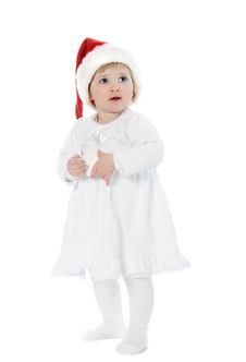 Cute Baby In Santa S Hat Stock Image Cute Baby In Santa S Hat Stock Image