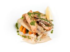 Grilled Fish With Seafood Stock Images