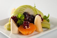 Plate Full Of Fresh Fruits Stock Photos