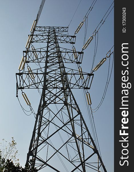 This is taken in pudong of shanghai, three electrical towers standing by highway