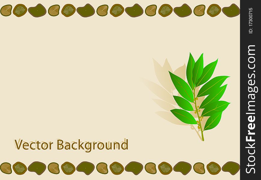 Abstract background. bay leaf   illustration