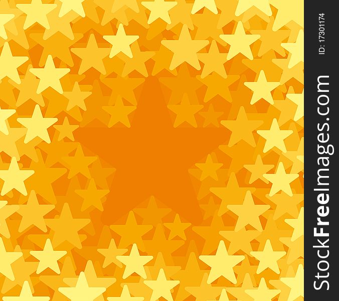 Abstract background with gold stars. Abstract background with gold stars