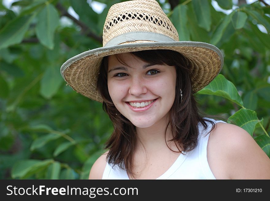 Teen girl  outdoor at summer. Near Kiev,Ukraine