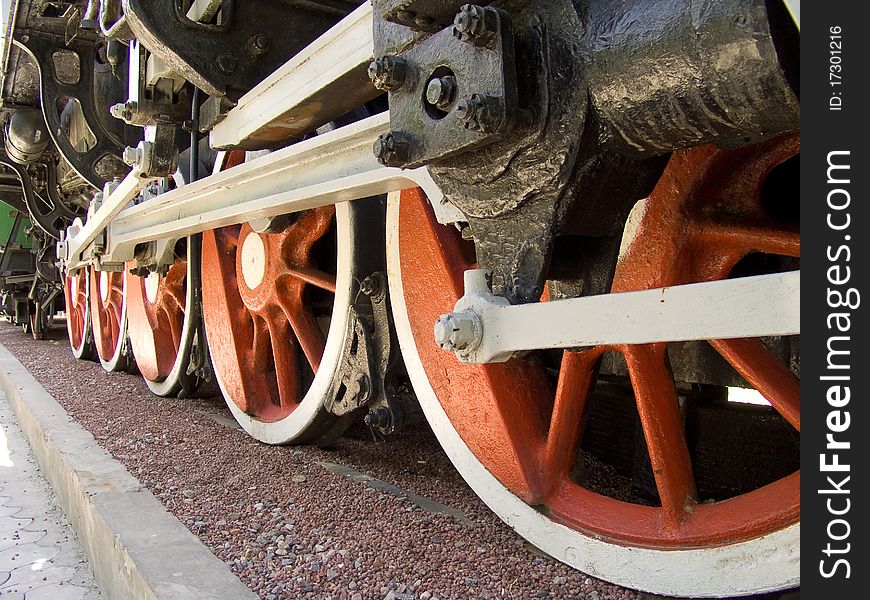 Wheel of the train