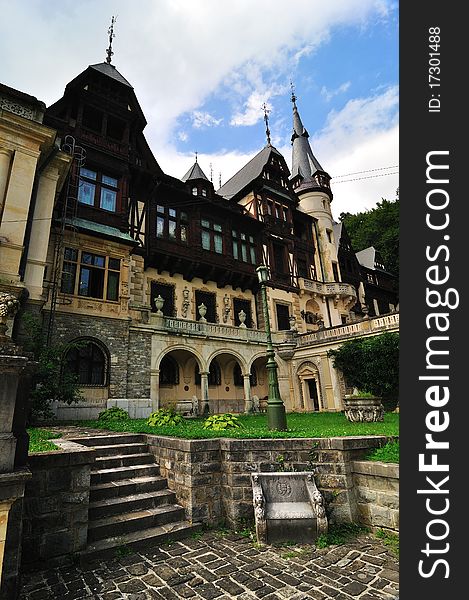 The beauty of Peles Castle from Sinaia - Romania