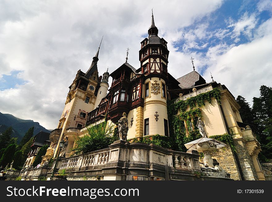 The beauty of Peles Castle from Sinaia - Romania