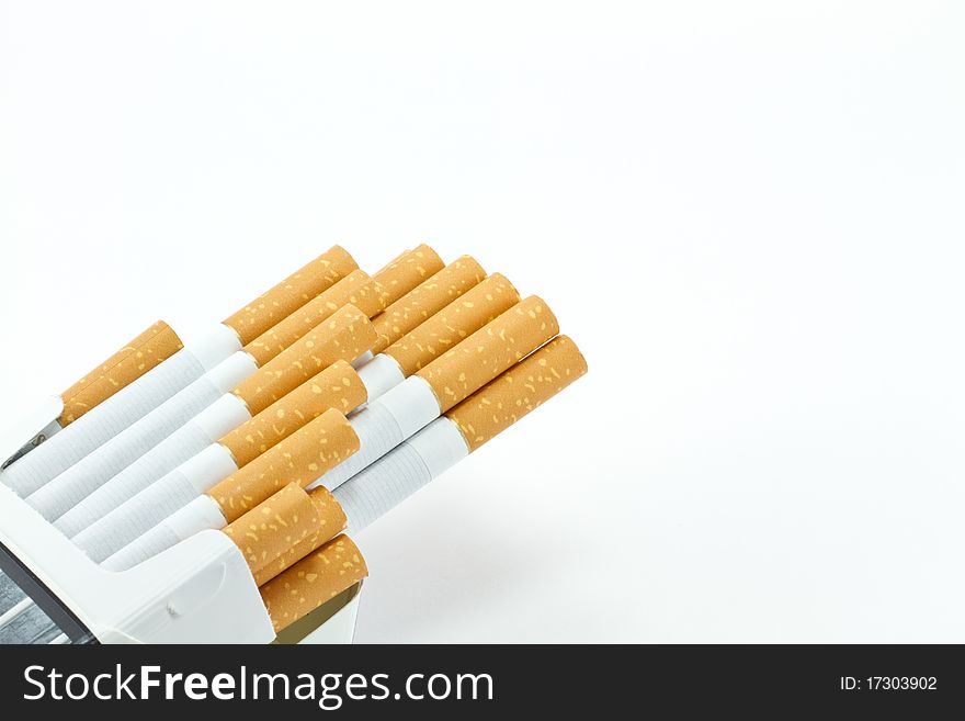 Cigarette isolated on white background