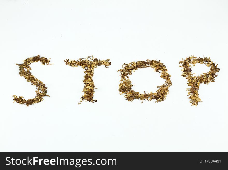 Written Stop With Tobacco