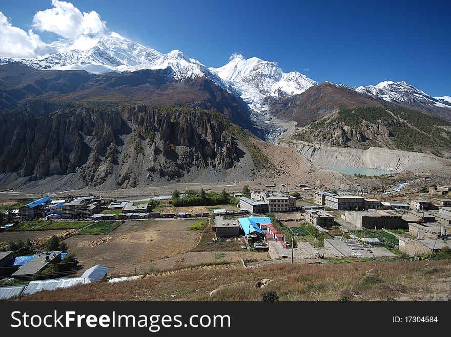 The Nepali Village Of Manang