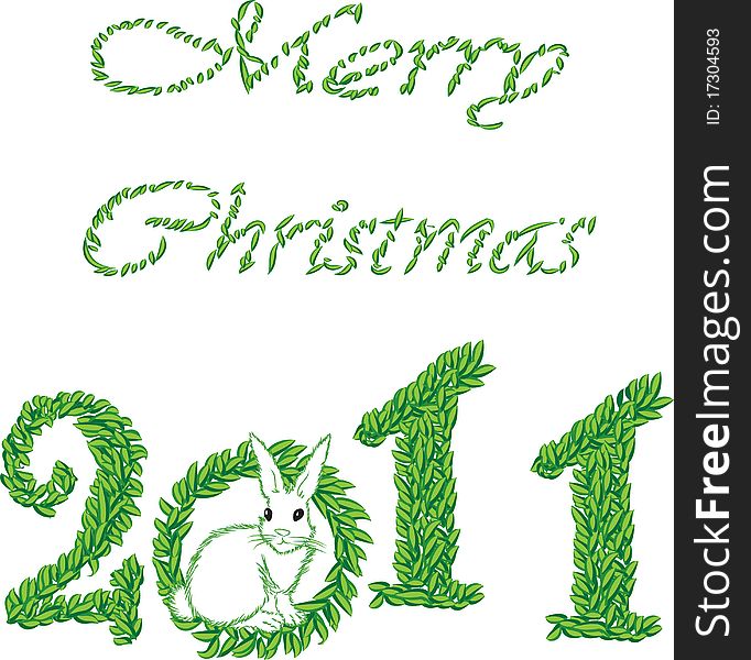 New year 2011 in white background. Vector illustration