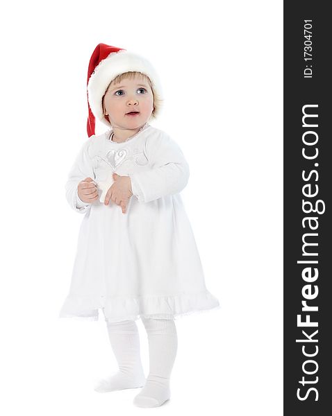 Cute Baby In Santa S Hat