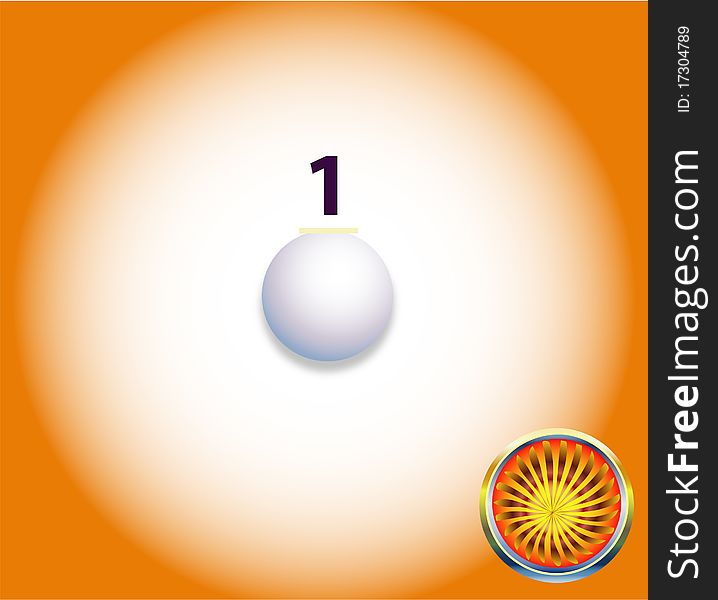 Illustration of white balls or orange background