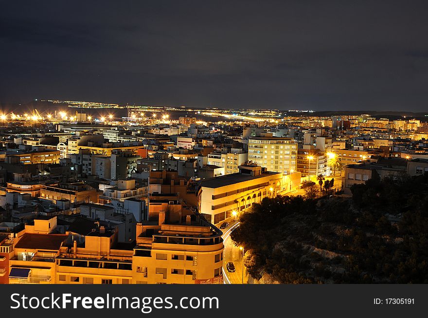 Alicante at night