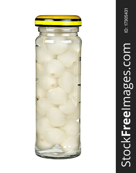 Glass Jar With Marinated Onions