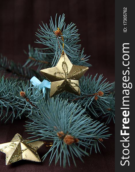 Christmas tree with star decorations