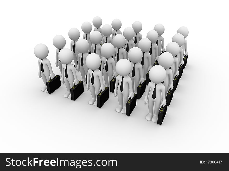 Computer generated image of a business work group