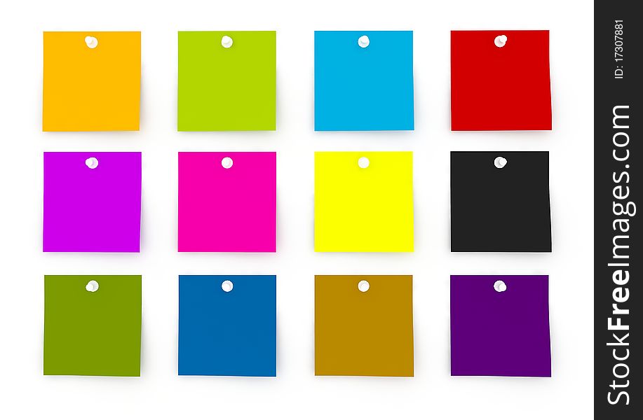 Colored frames isolated on a white