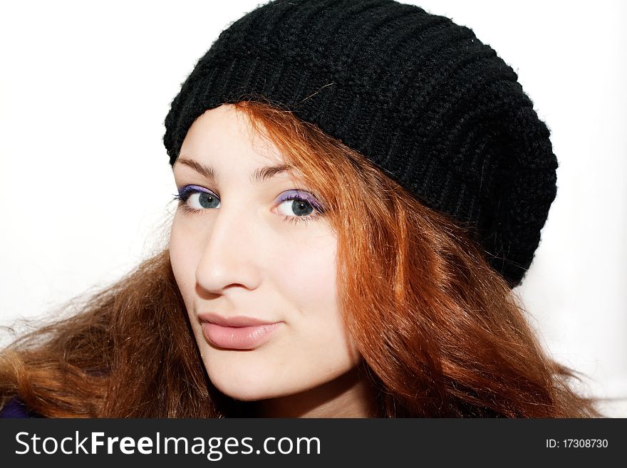 Portrait Of A Beautiful Girl In The Hat