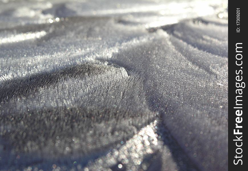 An icy pattern on a car one frosty morning. An icy pattern on a car one frosty morning.